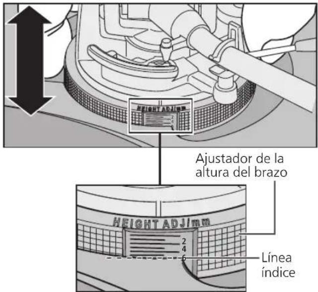 PANASONIC SL100C - Ajuste la altura con el ajustador de la altura del brazo. - 1