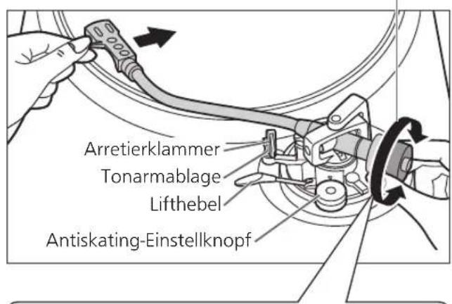 PANASONIC SL100C - Befreien Sie den Tonarm aus der Tonarmablage und stellen Sie die Horizontalbalance ein, indem Sie das Gegengewicht drehen. - 2