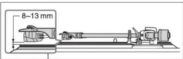 PANASONIC SL100C - Check the armlift height (distance between the stylus tip and record surface). - 1