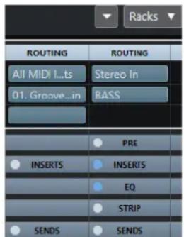 STEINBERG Cubase Elements 10.5 - Racks de voie - 1