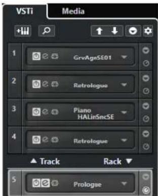 STEINBERG Cubase Elements 10.5 - Rack VSTi dans la zone droite - 1