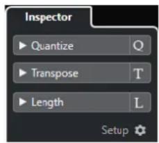 STEINBERG Cubase Elements 10.5 - Inspecteur de l'Editeur clavier - 1
