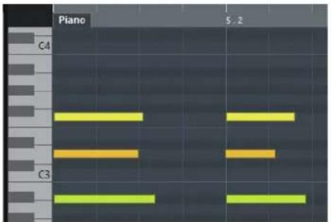 STEINBERG Cubase Elements 10.5 - Affichage des notes - 1