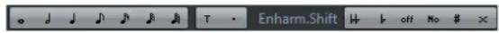 STEINBERG Cubase Elements 10.5 - Barre d'outils étendue de l'Éditeur de partitions - 1