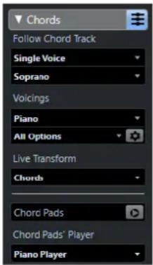 STEINBERG Cubase Elements 10.5 - Section Accords pour les pistes MIDI - 1