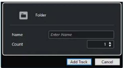 STEINBERG Cubase Elements 10.5 - Boîte de dialogue Ajouter une piste - Répertoire - 2