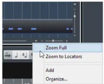 STEINBERG Cubase Elements 10.5 - Prérglages de zoom - 2