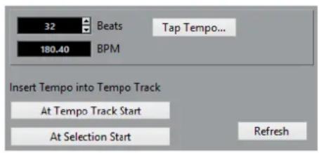 STEINBERG Cubase Elements 10.5 - Calculatrice de tempo - 1