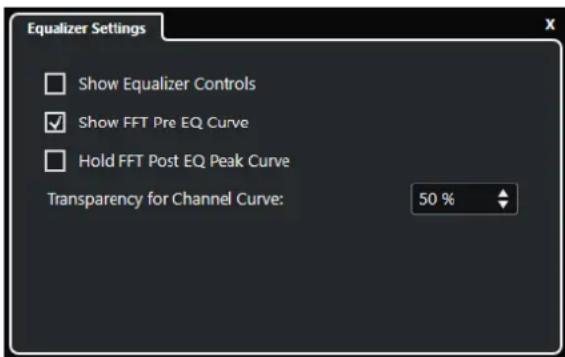 STEINBERG Cubase Elements 10.5 - Panneau Paramètres d'égalisation - 1
