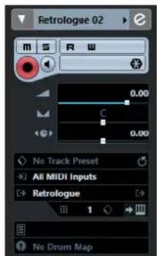STEINBERG Cubase Elements 10.5 - Inspecteur des pistes d'Instrument - 1