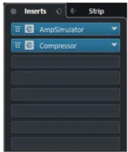 STEINBERG Cubase Elements 10.5 - Configurations de voie - Inserts de voie - 1