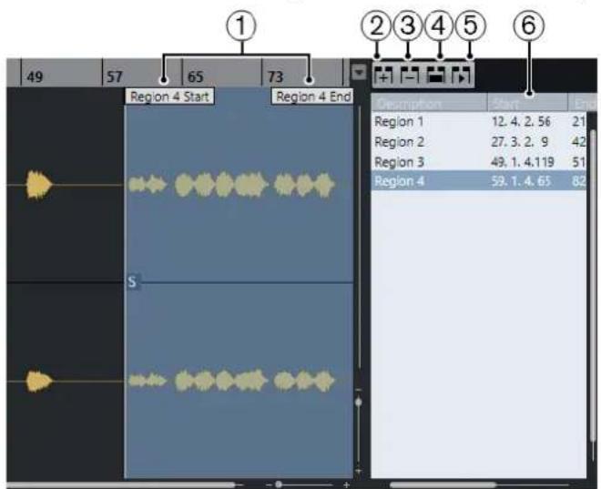 STEINBERG Cubase Elements 10.5 - Liste de régions - 1