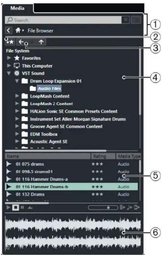 STEINBERG Cubase Elements 10.5 - Page Explorateur de fichiers - 1