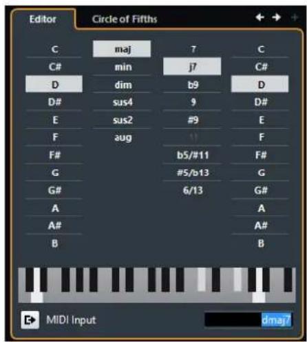 STEINBERG Cubase Elements 10.5 - Éditeur d'accords - 1