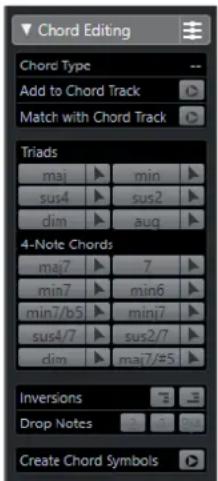 STEINBERG Cubase Elements 10.5 - Section Édition d'accords - 1