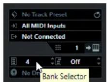 STEINBERG Cubase Elements 10.5 - Messages Bank Select - 1