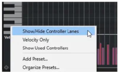 STEINBERG Cubase Elements 10.5 - Menu Configuration des pistes de contrôleur - 1