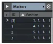 STEINBERG Cubase Elements 10.5 - Inspecteur de la piste Marqueur - 1