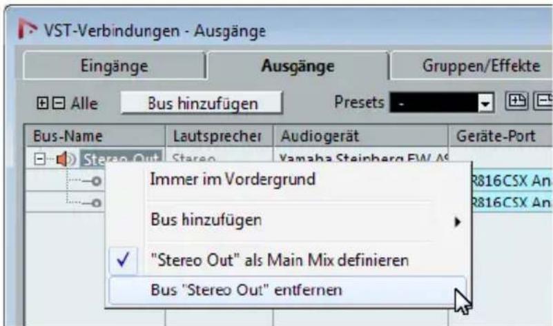 STEINBERG Nuendo 6 - Ausgänge hinzufügen - 1