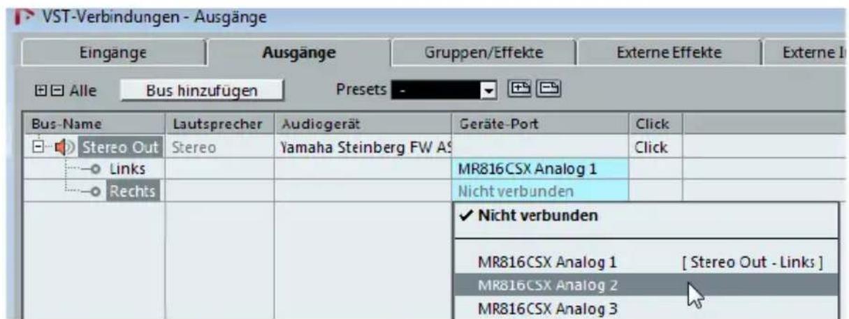 STEINBERG Nuendo 6 - Ausgänge hinzufügen - 2