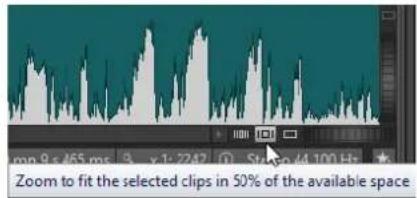 STEINBERG Wavelab Elements 10 - Boutons de zoom dans un montage audio - 1