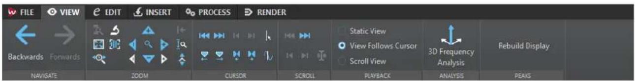 STEINBERG Wavelab Elements 10 - Onglet Vue - 1