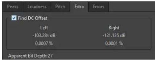 STEINBERG Wavelab Elements 10 - Analyse Globale -Onglet Extra - 1