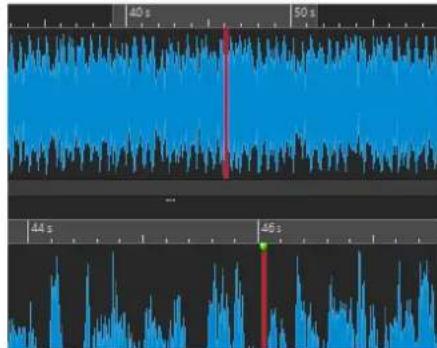 STEINBERG Wavelab Elements 10 - Zoomer dans les sections Vue globale et Vue principale (Éditeur audio uniquement) - 1