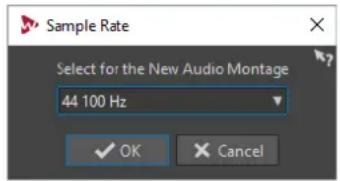 STEINBERG Wavelab Elements 10 - Boîte de dialogue Propriétés du montage audio - 1