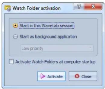 STEINBERG Wavelab 8.5 - Boite de dialogue Activation des Dossiers Surveillés standard - 1