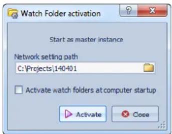 STEINBERG Wavelab 8.5 - Boîte de dialogue Activation des Dossiers Surveillés pour une instance maître ou esclave - 1
