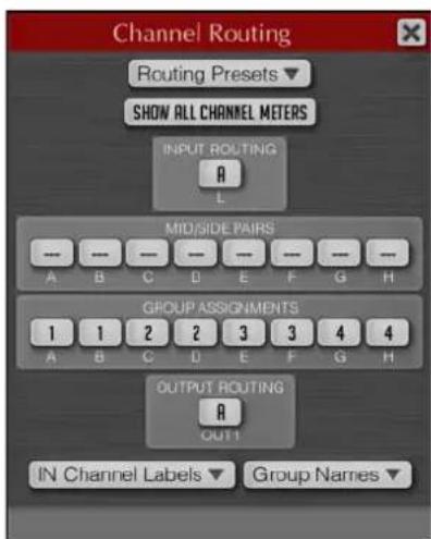 STEINBERG Wavelab 8.5 - Fenêtre Channel Routing - 1