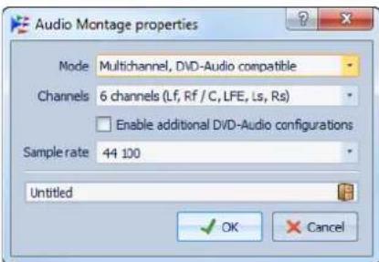 STEINBERG Wavelab 8.5 - Boîte de dialogue Propriétés du Montage Audio - 1
