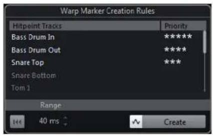STEINBERG Cubase Pro 9.5 - Options de quantification AudioWarp sur plusieurs pistes audio - 1