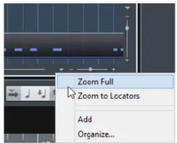 STEINBERG Cubase Pro 9.5 - Prérglages de zoom - 2
