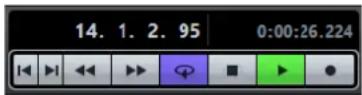 STEINBERG Cubase Pro 9.5 - Transport principal - 1