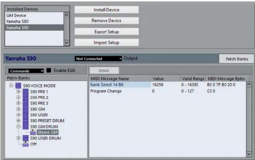 STEINBERG Cubase Pro 9.5 - Ouvrir le Manageur des appareils MIDI - 2