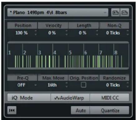 STEINBERG Cubase Pro 9.5 - Options de quantification sur un groove - 1