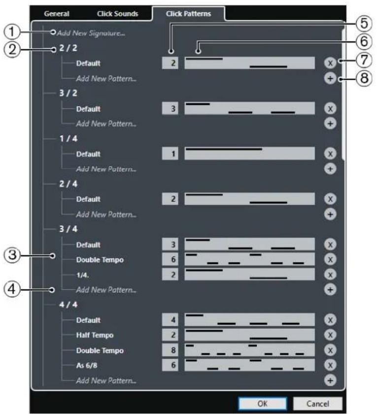 STEINBERG Cubase Pro 9.5 - Page Patterns de clic - 1