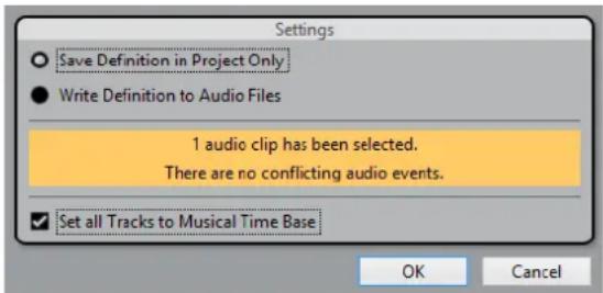 STEINBERG Cubase Pro 9.5 - Régler la définition en fonction du tempo - 1
