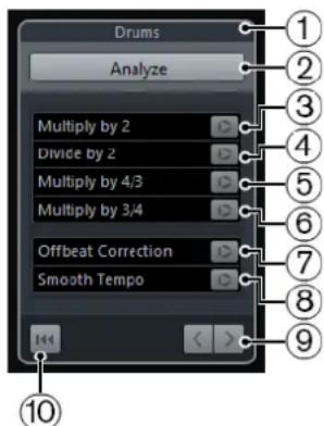 STEINBERG Cubase Pro 9.5 - Panneau de détction du tempo - 1