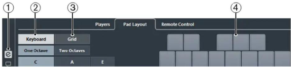 STEINBERG Cubase Pro 9.5 - Réglages des pads d'accords - Disposition des pads - 1