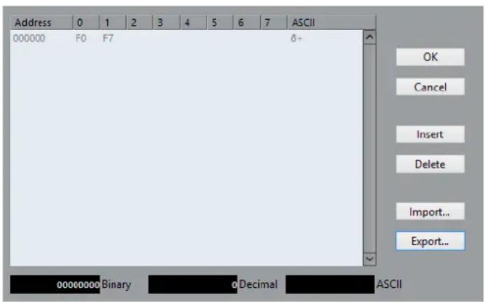 STEINBERG Cubase Pro 9.5 - Éditeur MIDI SysEx - 1