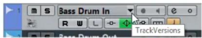 STEINBERG Cubase Pro 9.5 - Menu local TrackVersions - 1