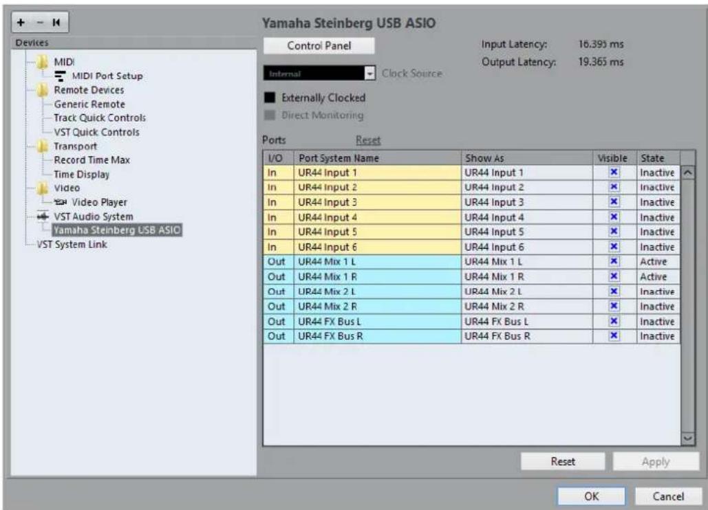 STEINBERG Cubase Pro 9.5 - Configuration du pilote ASIO - 1