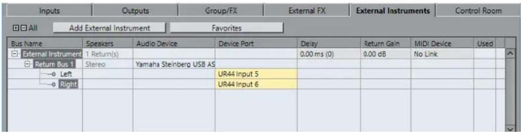 STEINBERG Cubase Pro 9.5 - Onglet Instruments externes (Cubase Pro uniquement) - 1