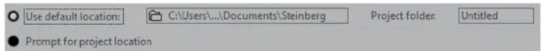 STEINBERG Cubase Pro 9.5 - Choisir l'emplacement d'un projet - 1