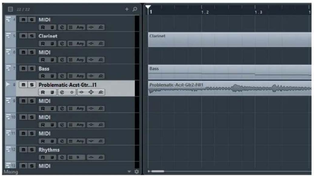 STEINBERG Cubase Pro 9.5 - Zone de projet - 1