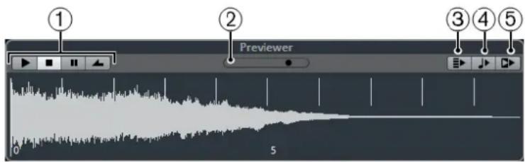 STEINBERG Cubase Pro 9.5 - Pré-écoute des fichiers audio - 1