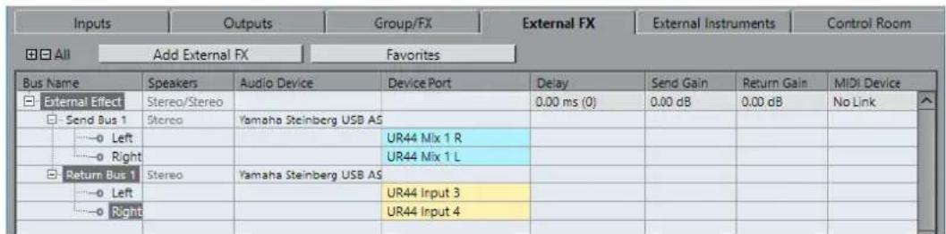 STEINBERG Cubase Pro 9.5 - Onglet Effets externes (Cubase Pro uniquement) - 1